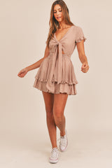 RAEGAN TIE MINI DRESS