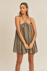 VIRGINIA V-NECK STRAP MINI DRESS