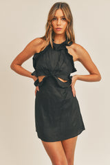 HALO RUFFLE MINI DRES