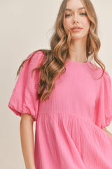 MYLA PUFF SLEEVE BABYDOLL DRESS