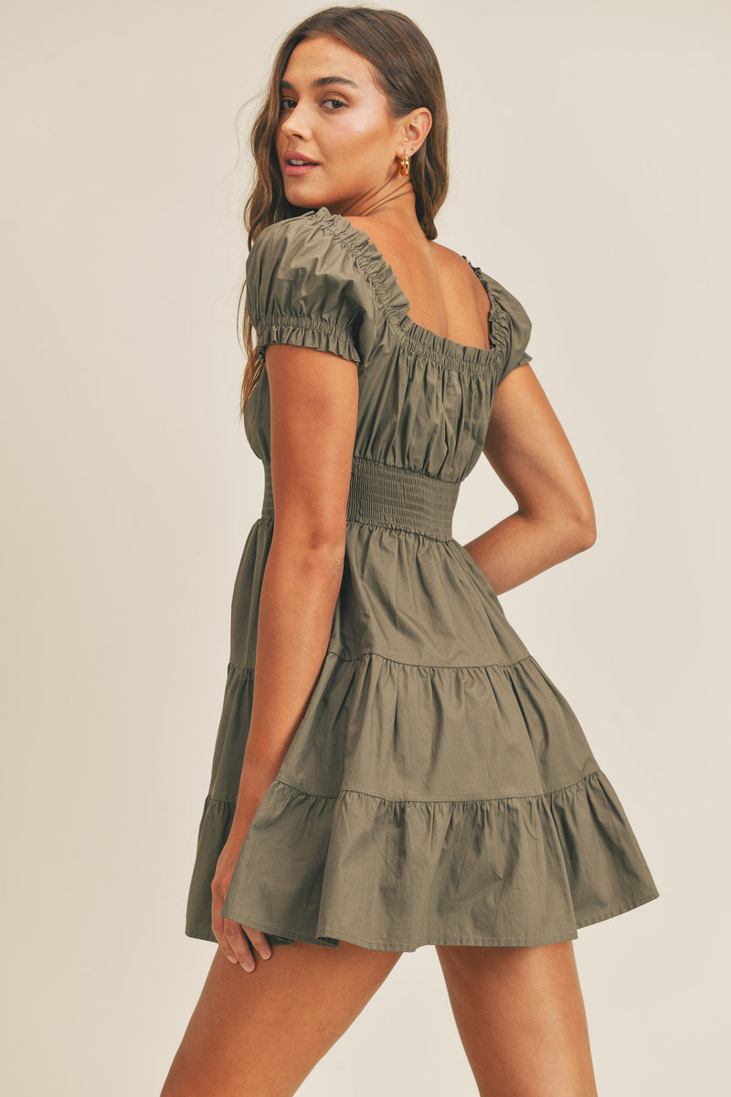 ABBY RUFFLE TEIR DRESS