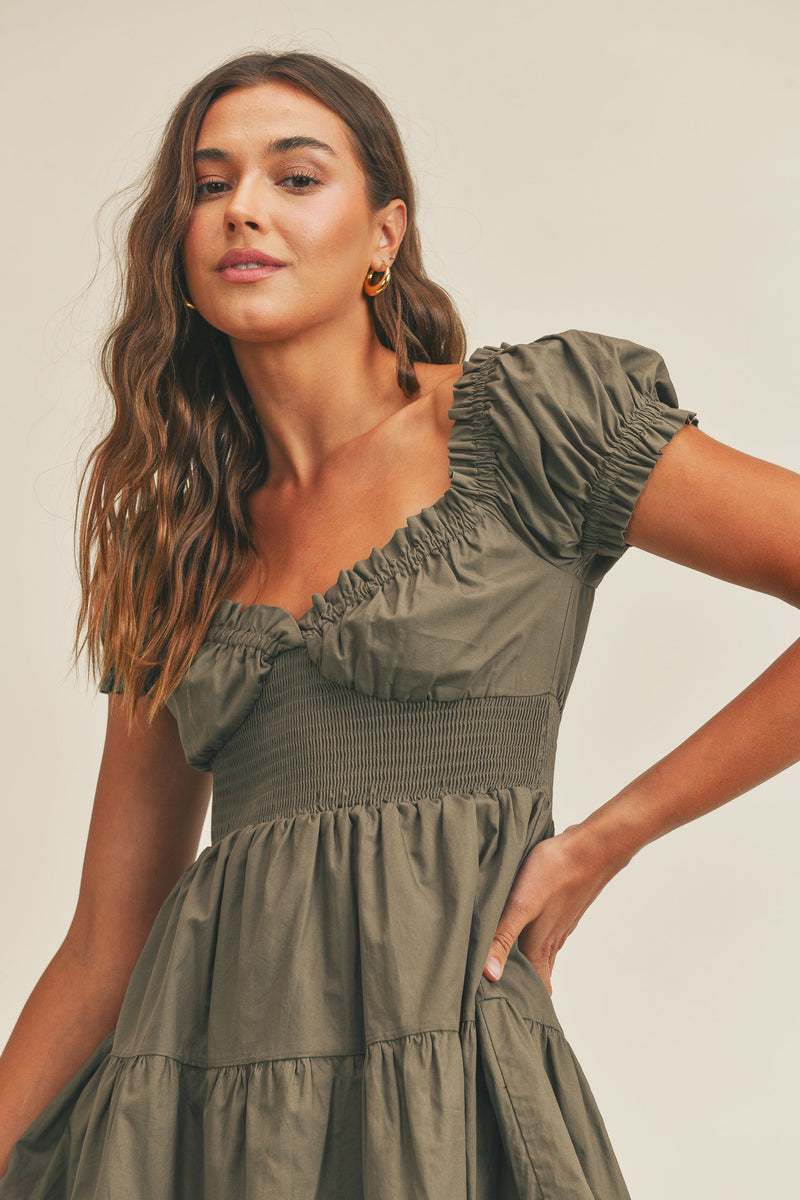 ABBY RUFFLE TEIR DRESS