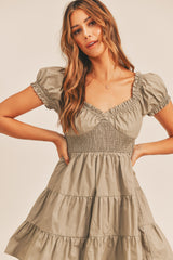 ABBY RUFFLE TEIR DRESS