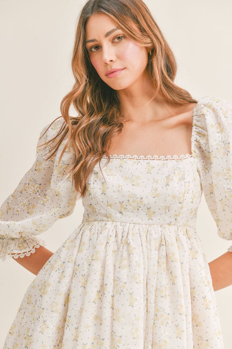 VIVIENNE FLORAL BABYDOLL DRESS