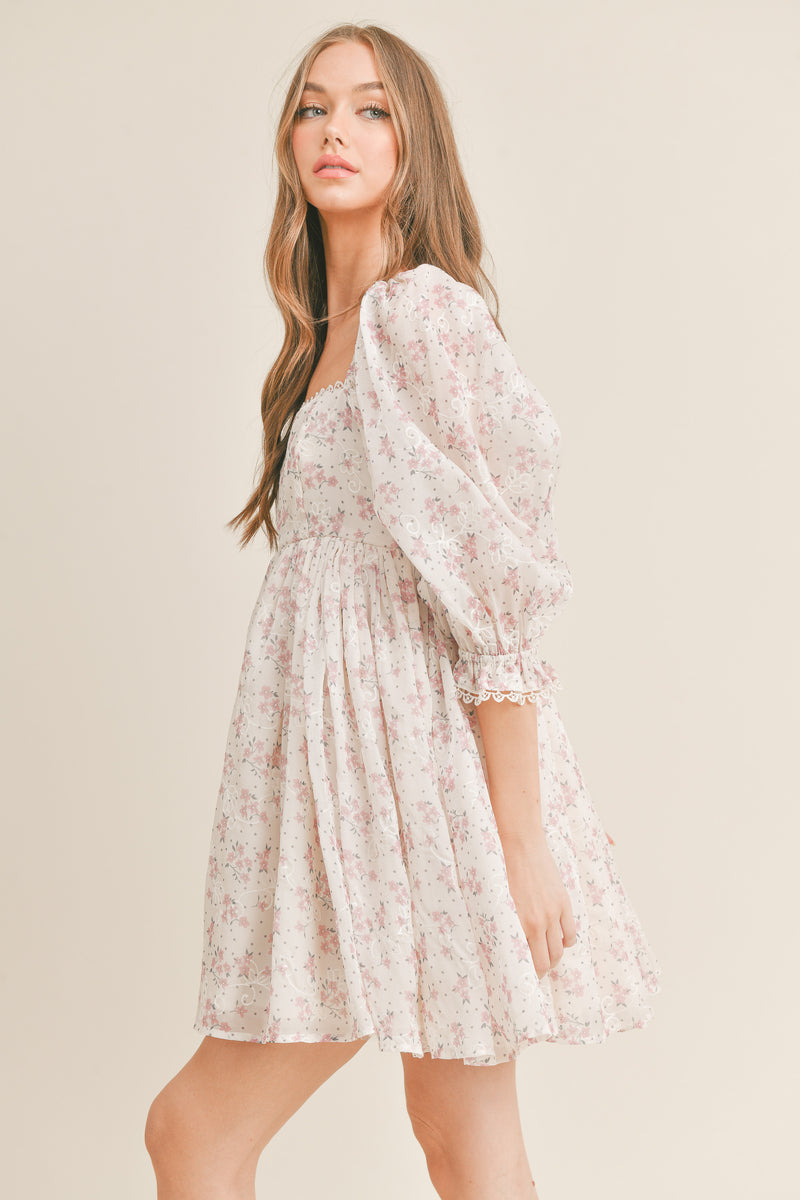 VIVIENNE FLORAL BABYDOLL DRESS