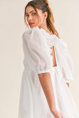 ASTRID RUFFLE V-NECK DRESS