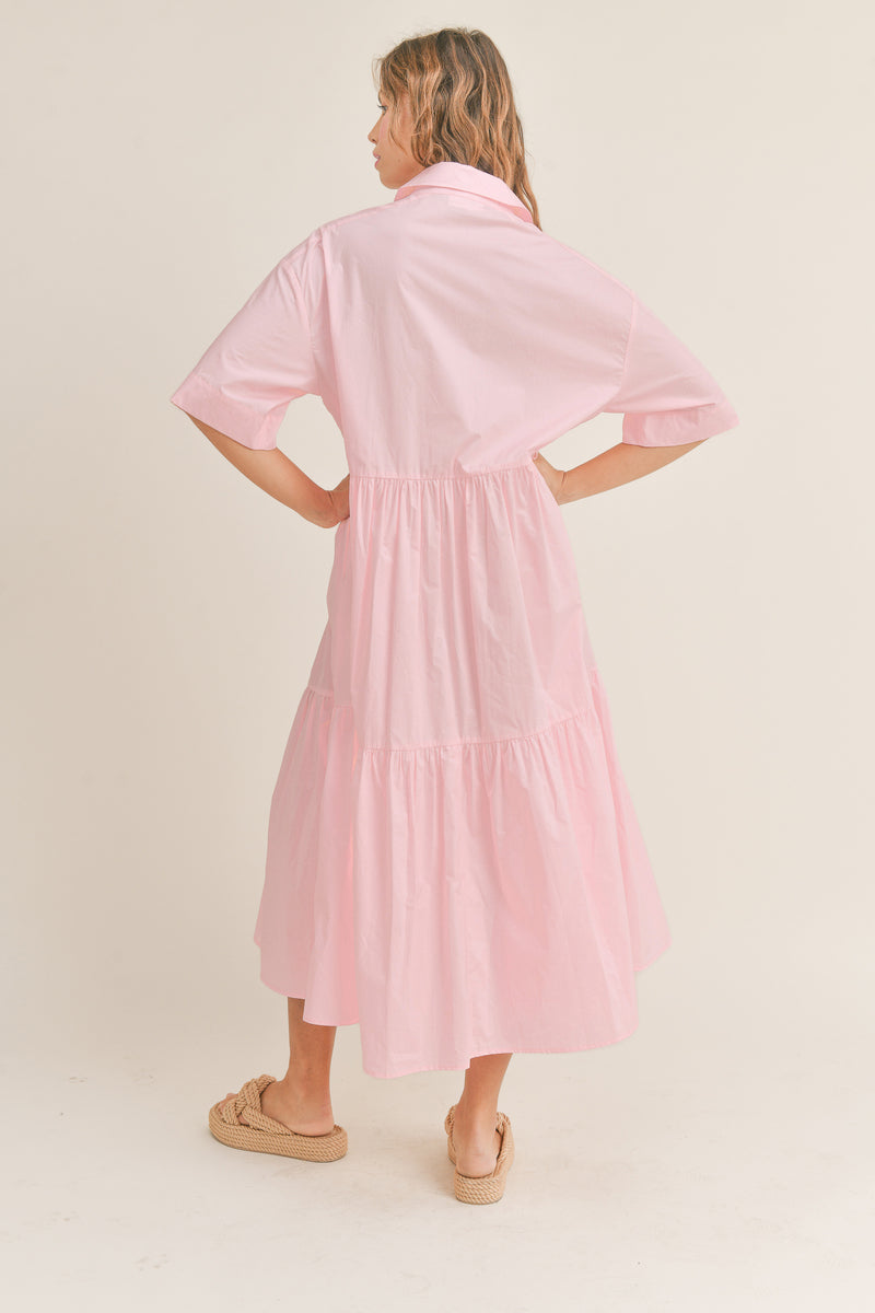 IMANI TIERED SHIRTS DRESS