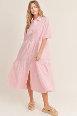 IMANI TIERED SHIRTS DRESS