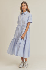 IMANI TIERED SHIRTS DRESS