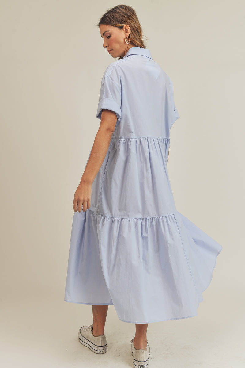 IMANI TIERED SHIRTS DRESS