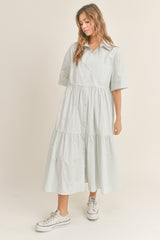 IMANI TIERED SHIRTS DRESS