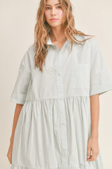 IMANI TIERED SHIRTS DRESS