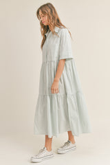 IMANI TIERED SHIRTS DRESS