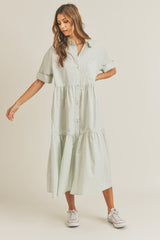 IMANI TIERED SHIRTS DRESS