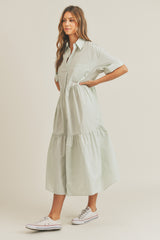 IMANI TIERED SHIRTS DRESS