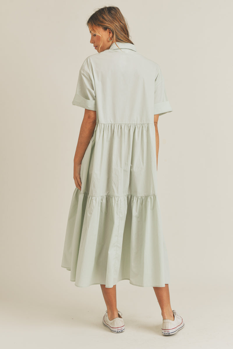 IMANI TIERED SHIRTS DRESS