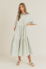 IMANI TIERED SHIRTS DRESS