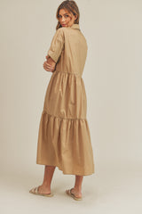 IMANI TIERED SHIRTS DRESS