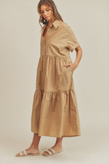 IMANI TIERED SHIRTS DRESS