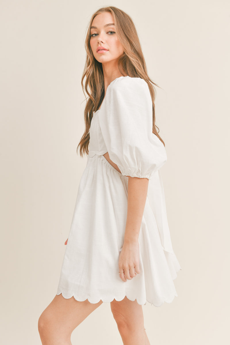 MARLEE SCALLOP EMBO DRESS