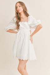 MARLEE SCALLOP EMBO DRESS