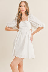 MARLEE SCALLOP EMBO DRESS