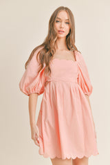 MARLEE SCALLOP EMBO DRESS