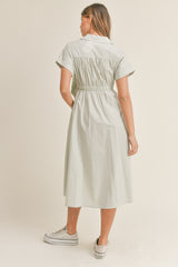 MILANI BOW TIED SHIRTS MIDI DRESS