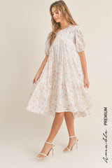 ESTELLA PUFF SLEEVE FLORAL DRESS