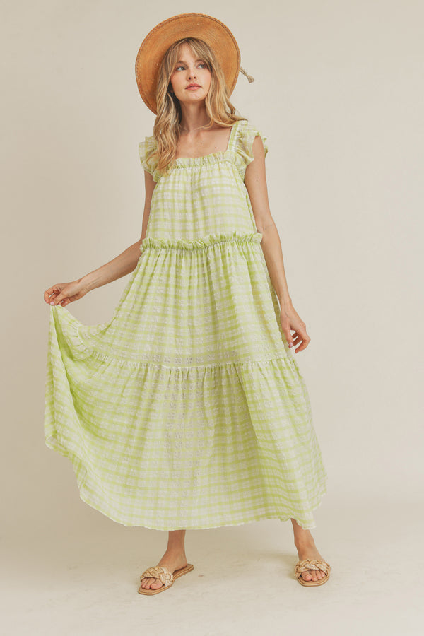 ELISA TIERED MIDI DRESS