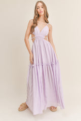 ARI CUT-OUT WAIST MAXI DRESS