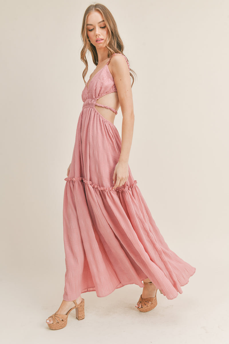 ARI CUT-OUT WAIST MAXI DRESS