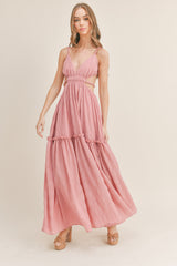 ARI CUT-OUT WAIST MAXI DRESS