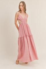 ARI CUT-OUT WAIST MAXI DRESS