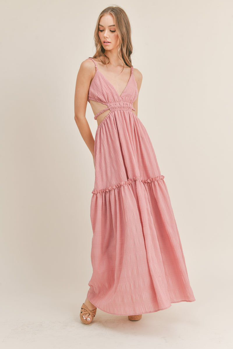 ARI CUT-OUT WAIST MAXI DRESS