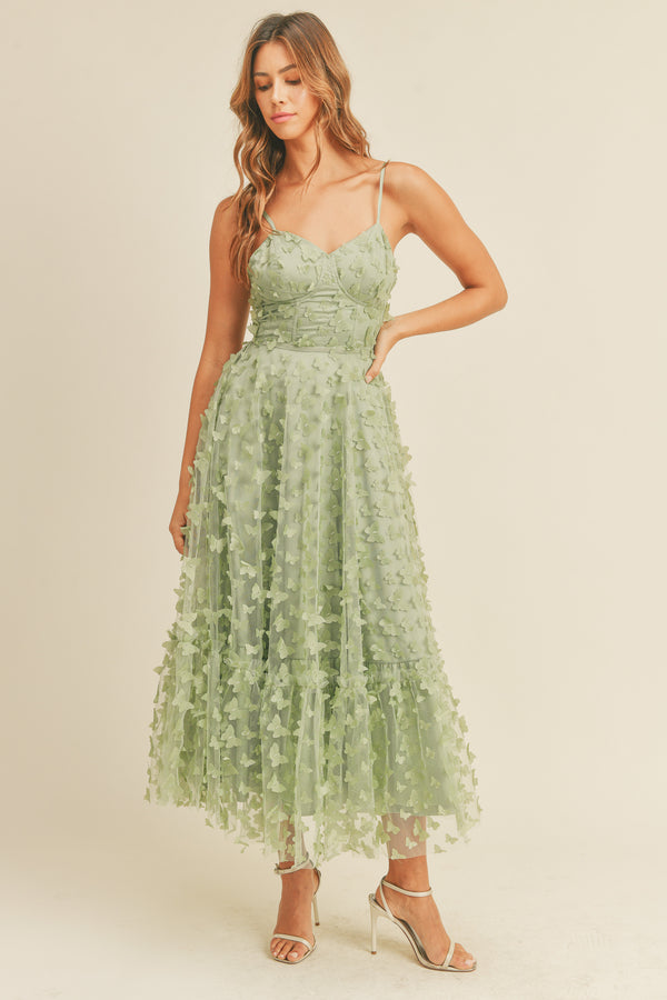 ZEPHYRA LACE UP BACK BUSTIER MIDI DRESS