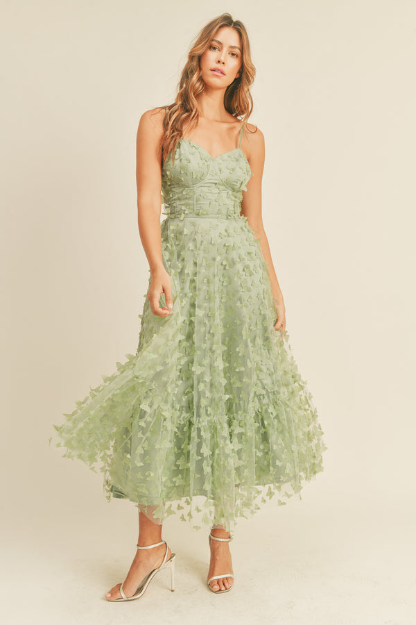 ZEPHYRA LACE UP BACK BUSTIER MIDI DRESS