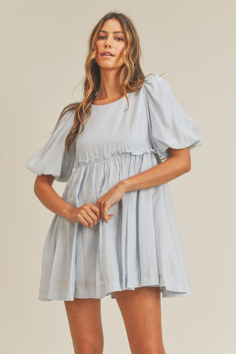 DENVER PUFF SLEEVE MINI DRESS