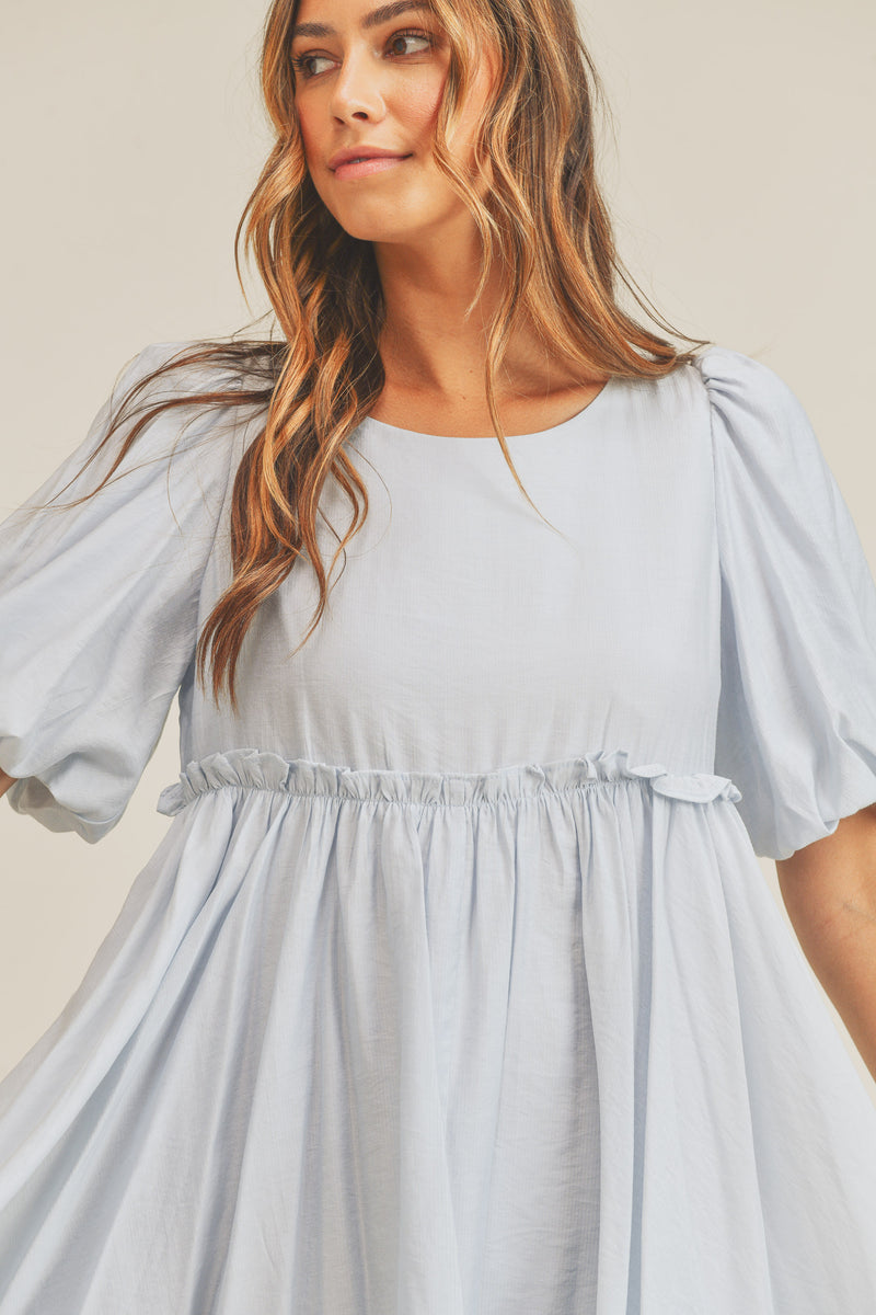 DENVER PUFF SLEEVE MINI DRESS