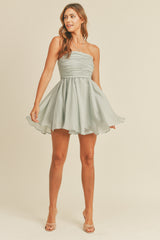 ALANI GATHERED BALLERINA MINI DRESS