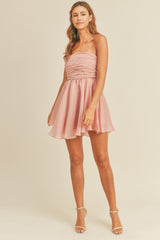 ALANI GATHERED BALLERINA MINI DRESS