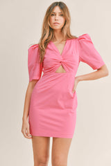 LINDA TWISTED FRONT MINI DRESS