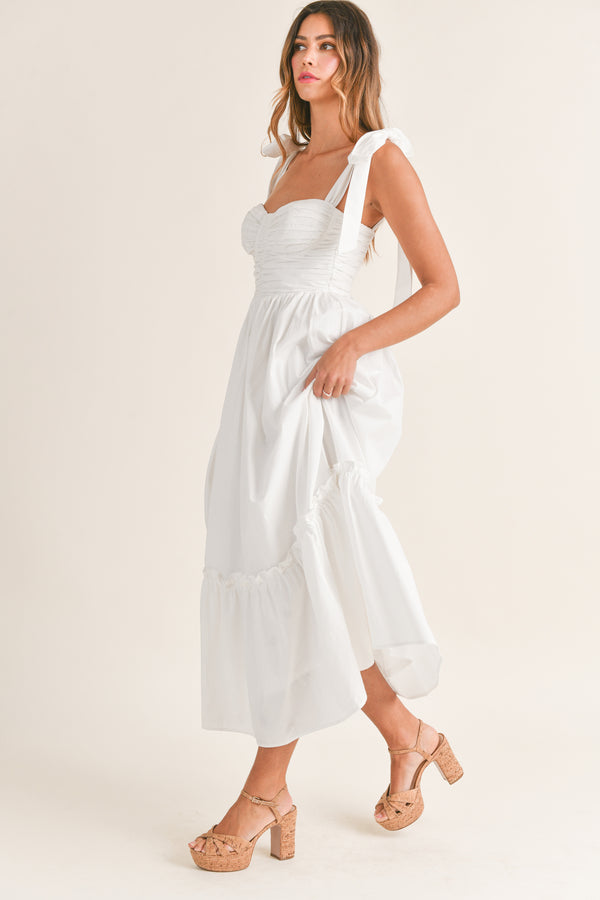 KARLA RUCHED TIERED MIDI DRESS