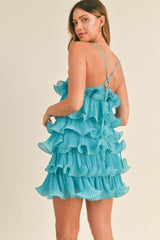 AUSTYN RUFFLED TIERED MINI DRESS