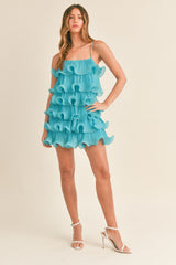 AUSTYN RUFFLED TIERED MINI DRESS