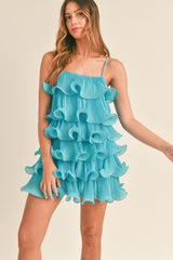 AUSTYN RUFFLED TIERED MINI DRESS