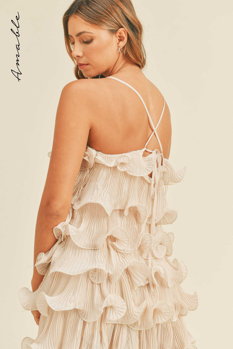 AUSTYN RUFFLED TIERED MINI DRESS