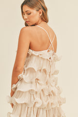 AUSTYN RUFFLED TIERED MINI DRESS