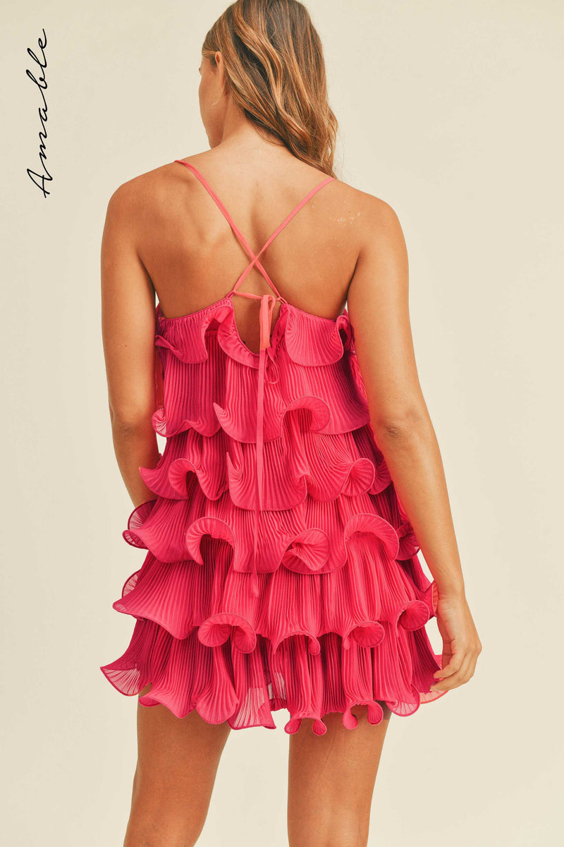 AUSTYN RUFFLED TIERED MINI DRESS