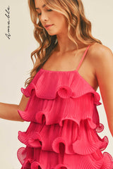 AUSTYN RUFFLED TIERED MINI DRESS